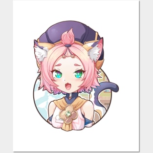 rpg anime cute catgirl Posters and Art